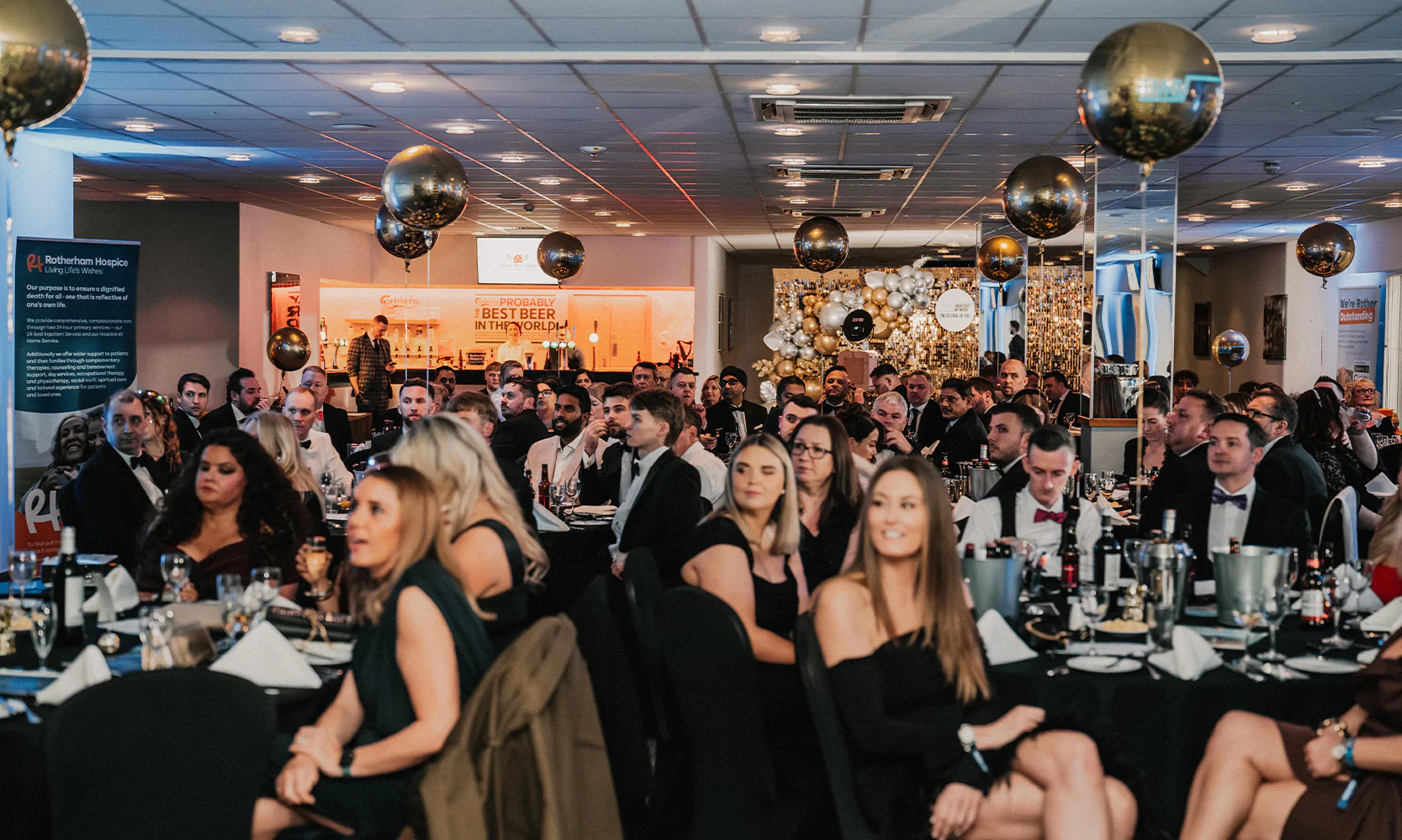 Corporate event with custom decor.