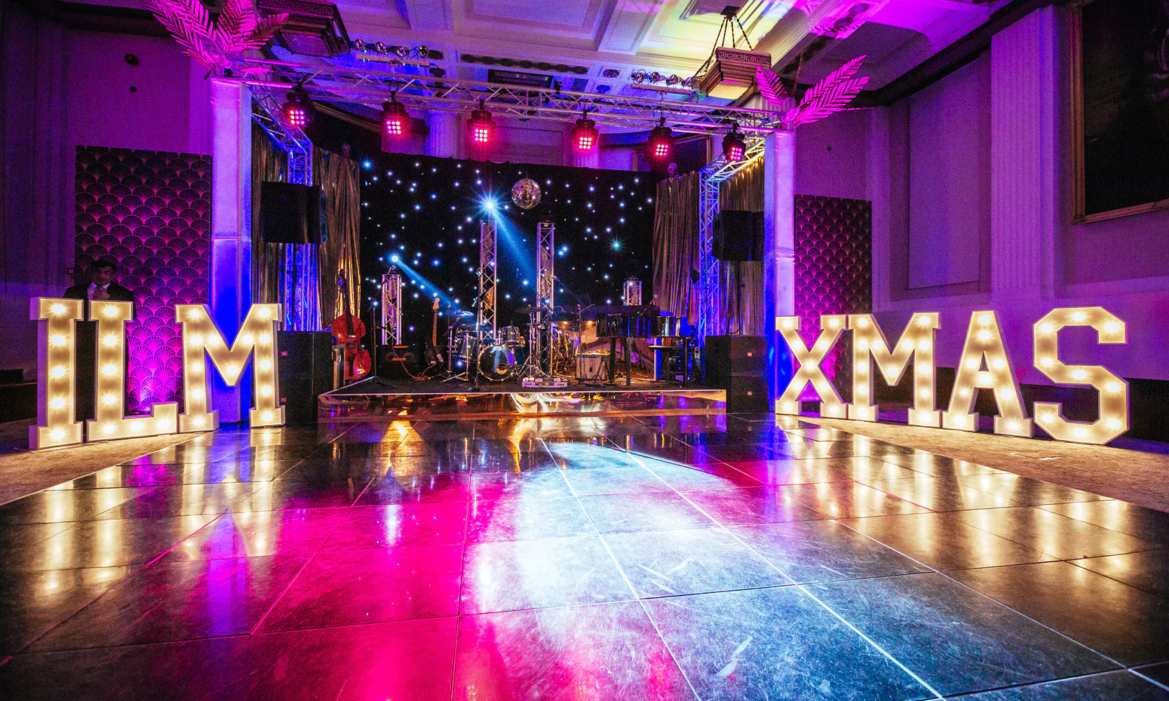 Setting for a Christmas Party by Elizabeth James Events