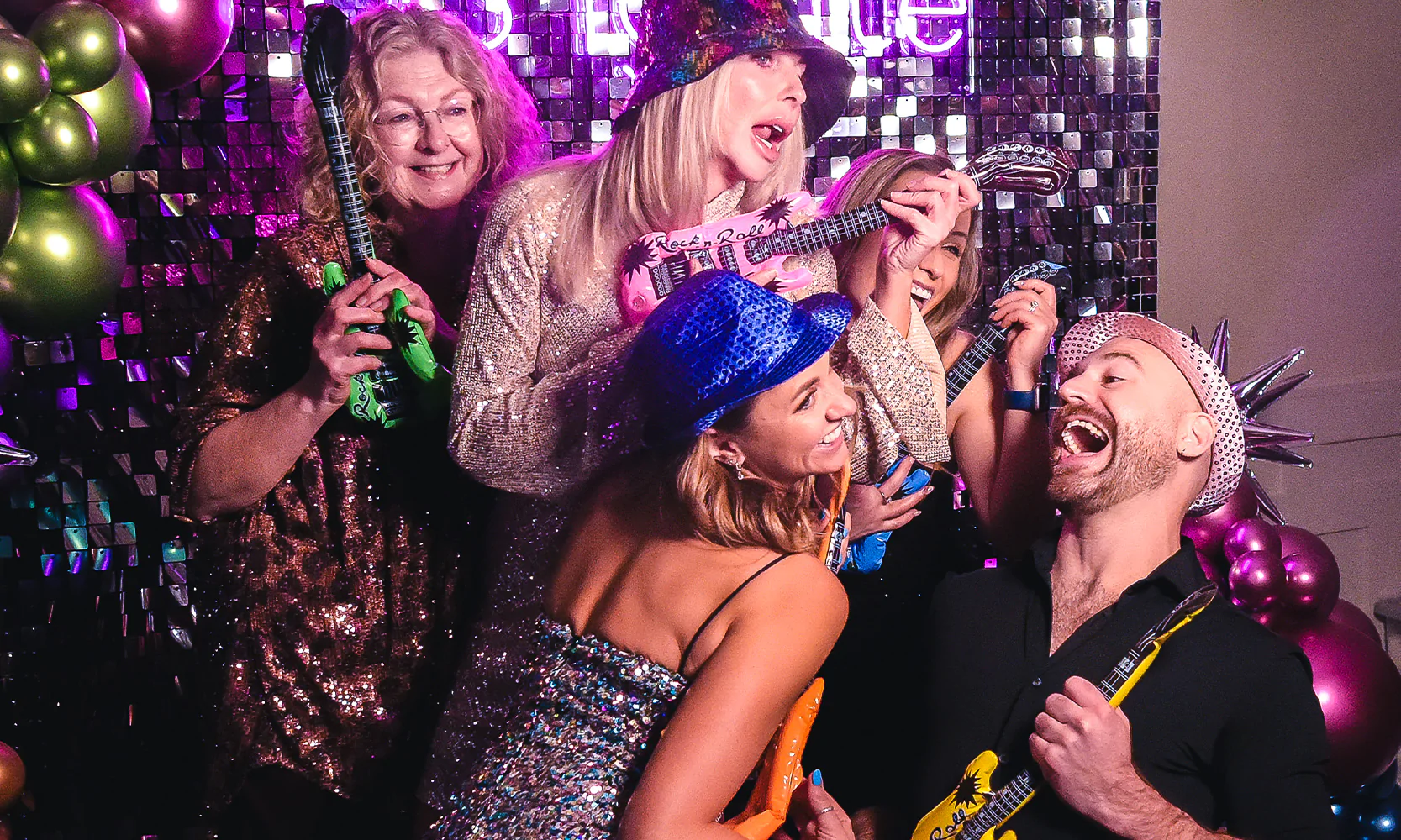 Guests enjoying a corporate event party.