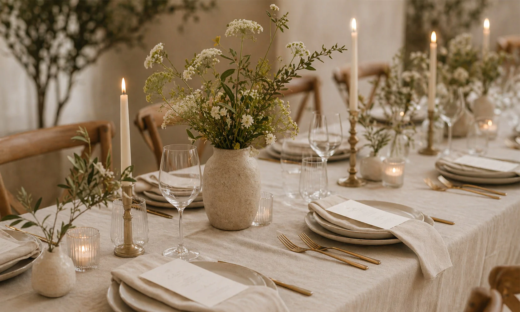 Summer table setting.