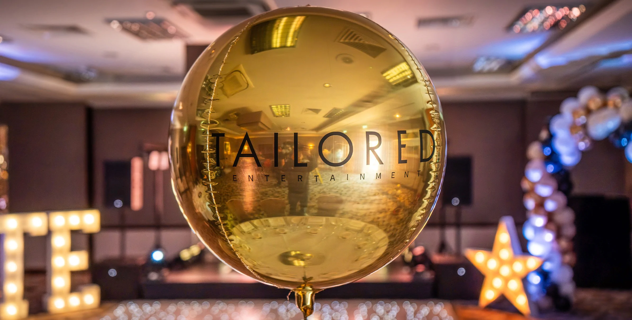 Branded Corporate Balloons for hire from Elizabeth James Events