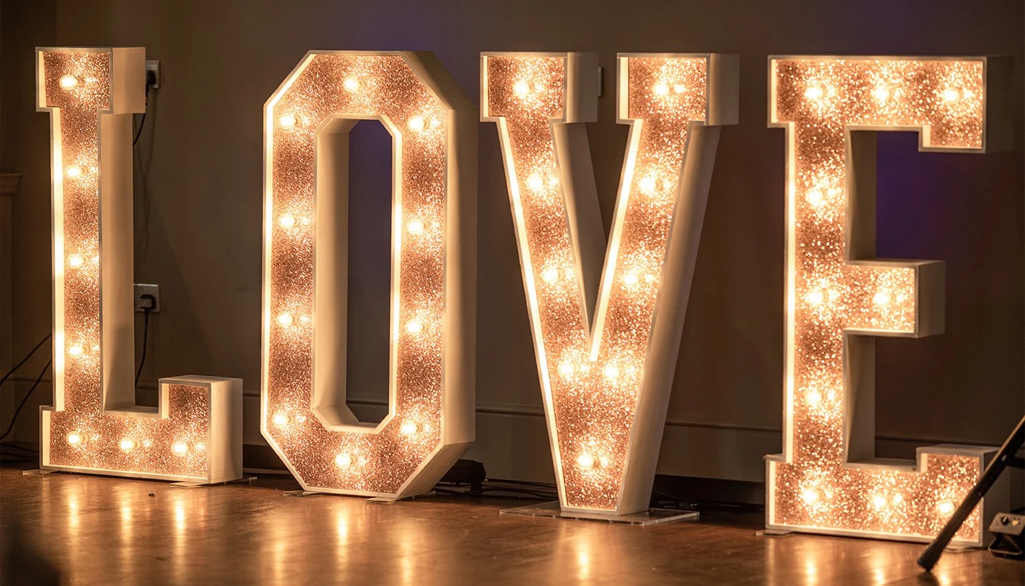 Copper Glitter 'LOVE' Letters