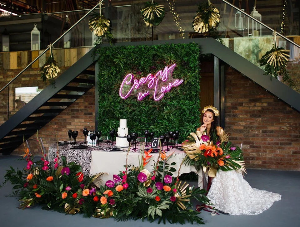 Gerrards Cross Bar And Bat Mitzvah Styling & Decor Hire - Faux Foliage Wall