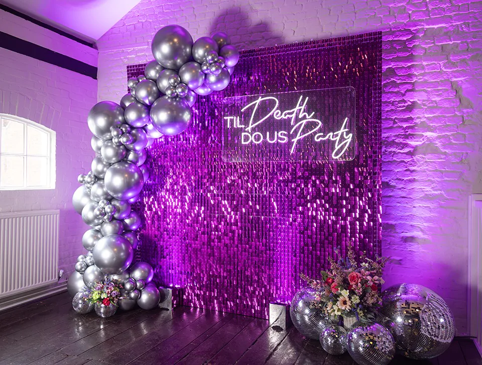 Trending Event Decor - Hot Pink Sequin Wall