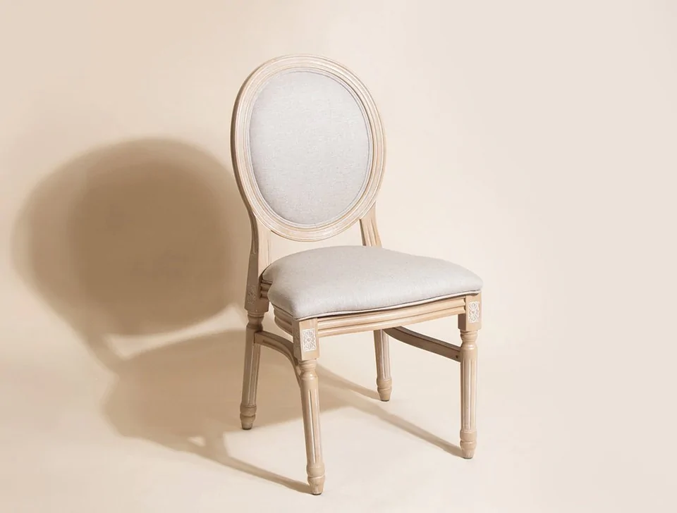Premium Wedding Chairs For Hire - Limewash Louis Chairs