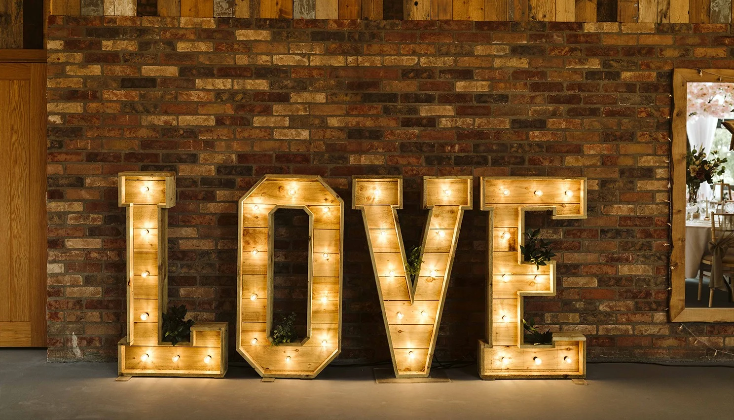 Reclaimed Light-Up 'LOVE' Letters