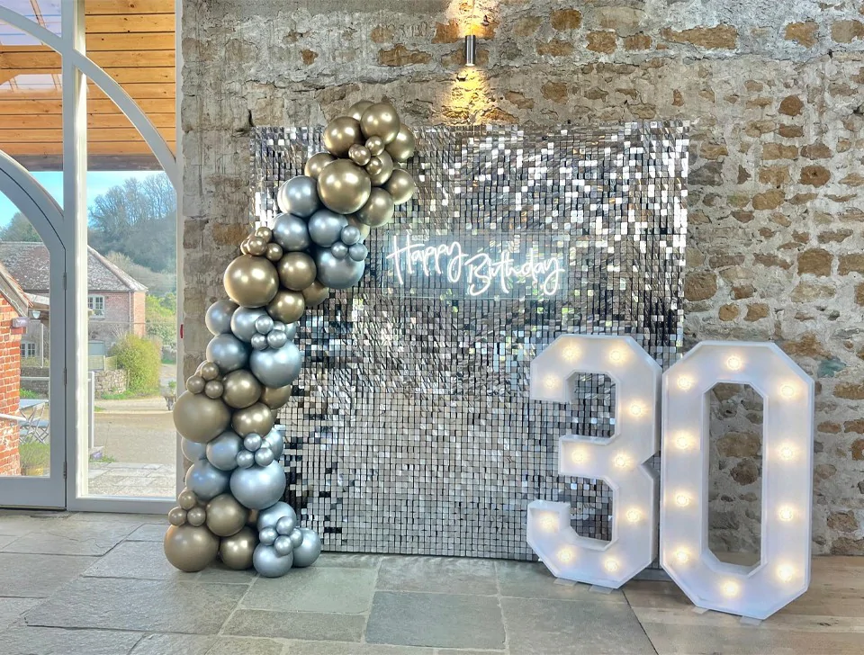 Decor Options For Ashridge House - The Birthday Backdrop Package